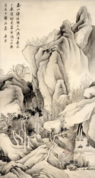 中国の伝統芸術 Painting - 山のアンティーク中国の唐音